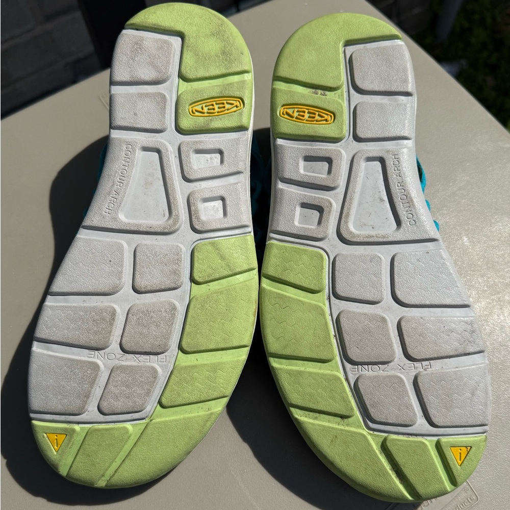 KEEN UNEEK Sandals Woman’s 9.5 Teal Two Cord Outdoor Comfort Slip On Casual - Picture 10 of 11
